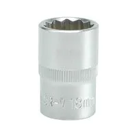 Головка торцевая 12-гранная квадрат 1/2 ", М = 18 мм, L = 38 мм, YT-1280 YATO