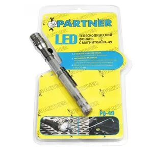 Телескопічний LED ліхтар з магнітом, 1 світлодіод, PA-49 LED PARTNER