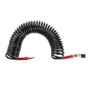 Шланг BLACK M-Flex 6.5х10мм, 10м спиральный полиуретановый c поворотным шарниром, латунными быстроразъемными соединениями STORM, PT-1793 INTERTOOL