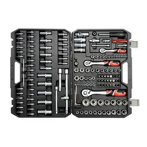 Набор головок торцевых квадрат 1/2 ", 3/8", 1/4 "с инст-ми, насадки отверточные. 173 шт., YT-38931 YATO