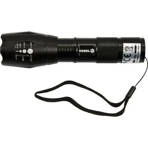 Фонарь CREE XP-E светодиодный 5 Вт, 3 режима, 280 lm, питание-3 ААА батареек, Ø = 40мм l = 135мм, 88555 VOREL