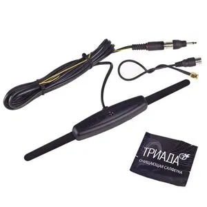 Антенна активная телевизионная Триада-615 DVB-T/T2 ДМВ внутрисал., HDR, разъемы 3,5мм, 9,5мм, SMA