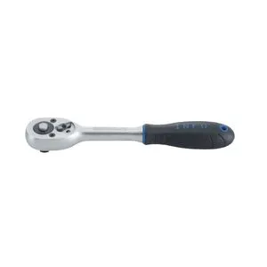 Трещотка с резиновой ручкой 3/8" (24 зуб.) L=215 мм, 20232 INFO tools
