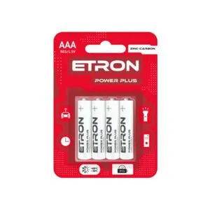 ETRON Power Plus R03-AAA Blister Zinc-Carbon, 4 pcs R03-AAA-C4