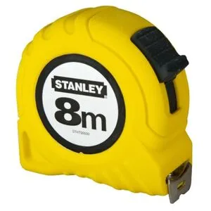 Рулетка 8 м х 25 мм. пластмассовый корпус, 0-30-457 STANLEY