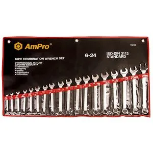 AmPro. Набор ключей комбинированных (6-24мм), 18 предметов (T40190)