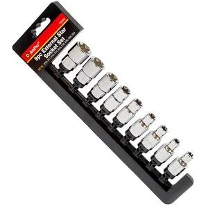 AmPro. Набор головок на планке E-Star 1/2" E10-24, 9 предметов (Т33209)