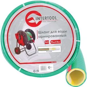 Шланг для води 4-х шаровий 1/2", армований, PVC, GE-4109 INTERTOOL