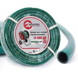 Шланг для полива 3-х слойный 1/2", 100м, армированный PVC (GE-4027 Intertool)