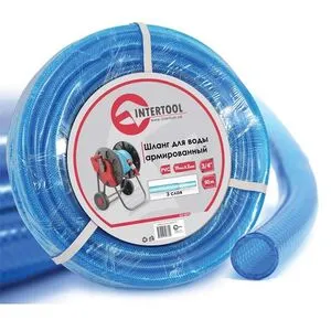 Шланг для води 3-х шаровий 3/4 ", 50м, армований, PVC, GE-4076 INTERTOOL