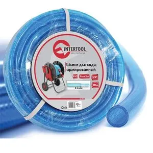Шланг для води 3-х шаровий 3/4", 100м, армований PVC, GE-4077 INTERTOOL