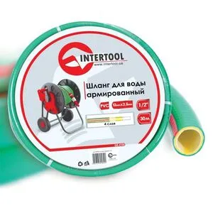 Шланг для води 4-х шаровий 1/2 ", 30м, армований, PVC, GE-4105 INTERTOOL