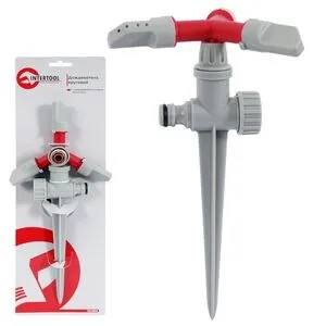 Дождеватель круговой с вращающейся головкой на костыле. PP, ABS (GE-0054 Intertool)