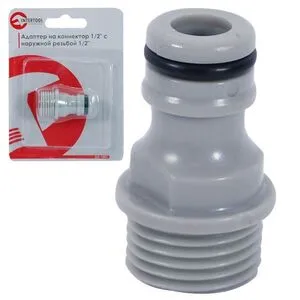 Адаптер на конектор 1/2" с наружной резьбой 1/2" (GE-1001 Intertool)