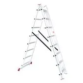 Лестница алюминиевая 3-х секц. универс. раскл. 3*8ступ. 5.09м (LT-0308 Intertool)
