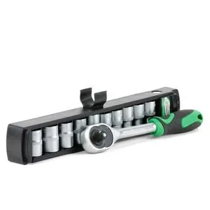 Набор головок 10 шт. 1/4" 5,6,7,8,9,10,11,12,13,14мм с трещеткой (ET-6008 Intertool)