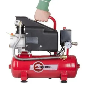 Компрессор 9л, 0.75кВт, 1.0HP, 220 В, 8атм, 160л/мин (PT-0002 Intertool)