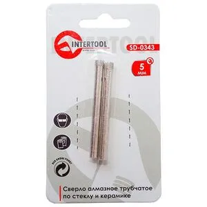 Коронка трубчатая по стеклу и керамике 5 мм (SD-0343 Intertool)