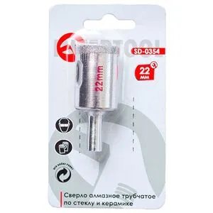 Коронка трубчатая по стеклу и керамике 22 мм (SD-0354 Intertool)