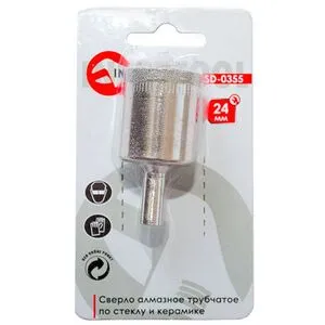 Коронка трубчатая по стеклу и керамике 24 мм (SD-0355 Intertool)