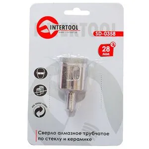 Коронка трубчатая по стеклу и керамике 28 мм (SD-0358 Intertool)