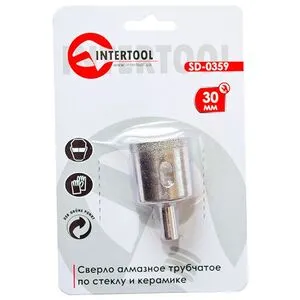 Коронка трубчатая по стеклу и керамике 30 мм (SD-0359 Intertool)
