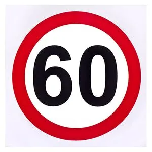 Наклейка знак "60"