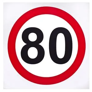 Наклейка знак "80"