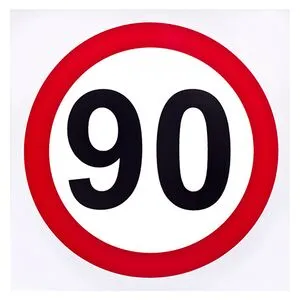 Наклейка знак "90"