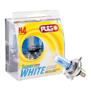 Лампи PULSO, галогенні H4, P43T 12V, 60 / 55W super white, plastic box