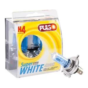 Лампи PULSO галогенні H4 / P43T 12v100 / 90w super white / plastic box