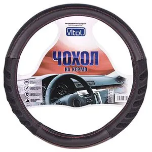 Чехол руля  VLU-1808010 BK/BK M черн (VLU-1808010 BK/BK M)
