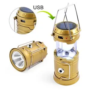 Фонарь кемпинг 5800T-1W+6LED, встр. аккум., ЗУ 220V, солн.бат., Power bank (5800T)