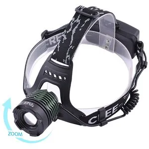 Фонарь налобный Police 2188-2XPE(white+blue), 2х18650, ЗУ 220V/12V, zoom, BOX (2188-2XPE)
