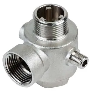 Соединитель пятивыводной + обратный клапан 80мм 1”Мx1”Fx1”Fx¼”Mx¼”F Silver 480г, AQUATICA 779601