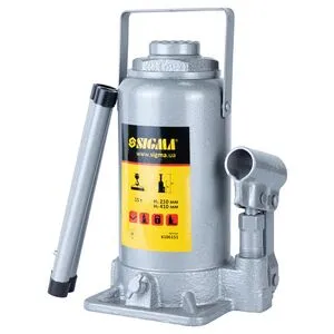 Домкрат гидравлический бутылочный 15т H 210-410мм Standard, SIGMA 6106151