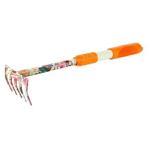 Грабли 5-ти зубые orange (TPR), FLORA 5043024