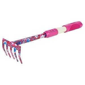 Грабли 5-ти зубые pink (TPR), FLORA 5043154