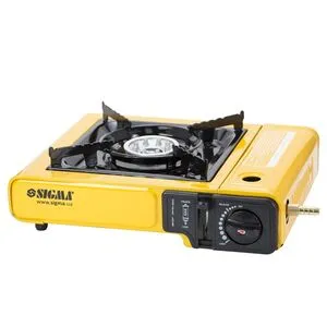 Плита газовая одноконфорочная с пьезоподжигом и адаптером (кейс), SIGMA 2903431