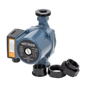 Насос циркуляц 100Вт Hmax 6м Qmax 75л/мин Ø1½" 180мм + гайки Ø1", WETRON 774532