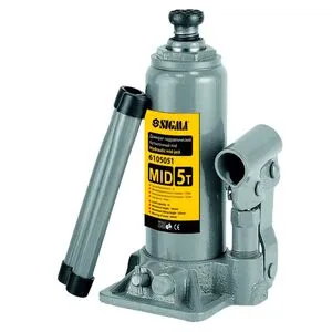 Домкрат гидравлический бутылочный mid 5т H 185-355мм, SIGMA 6105051