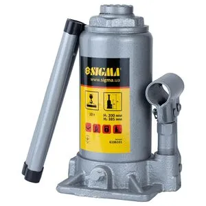 Домкрат гидравлический бутылочный 10т H 200-385мм Standard, SIGMA 6106101