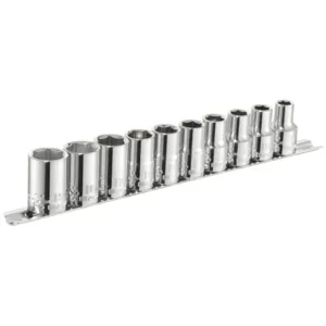 Набор головок 1/2" 10 ед. (9-15, 17, 18, 19 мм) на планке, E034837 Stanley Expert