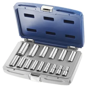 Набор головок 3/8" длинных 15 ед. (7-19, 21, 22 мм), E031804 Stanley Expert