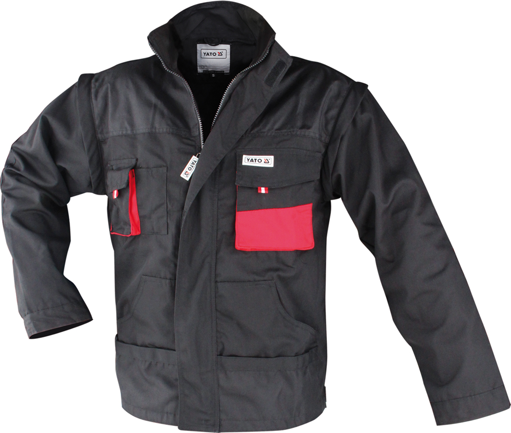 Куртка рабочая черно-красная, разм. XXL, YT-8024 YATO